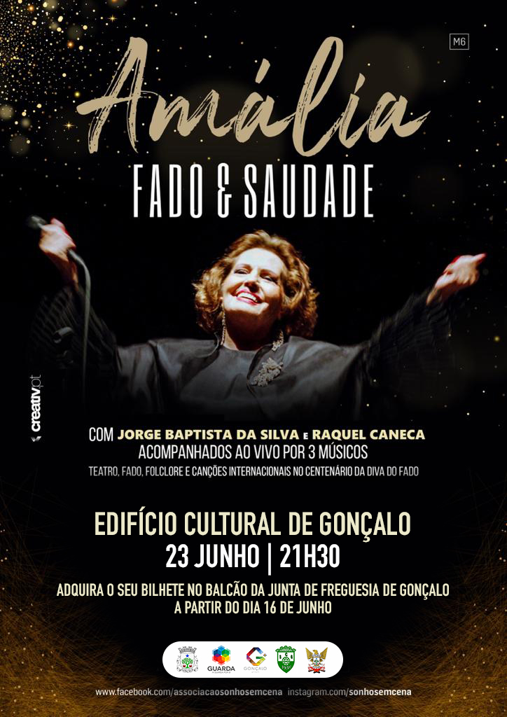Imagem Amália - Fado e Saudade -  Edifício Cultural de Gonçalo - 23 Junho | 21H30